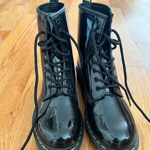 Dr. Martens Shiny Black Lace-Up Boots